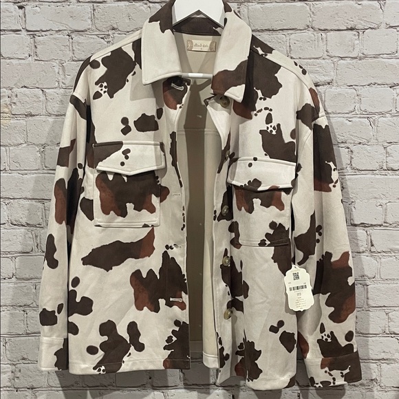 Altar'd State Jackets & Blazers - Altard State Cow Print Lightweight Jacket Small
